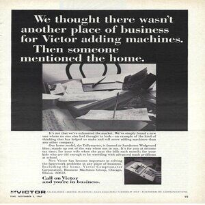 1967 Victor Adding Machines Home Business Vintage Magazine Print Ad/Poster